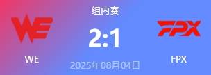 LOL-LPL:WE让一追二力克FPX